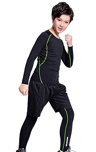 image for EU Boys Fashion Sports Activewear Long Sleeve Athletic Compression Shi