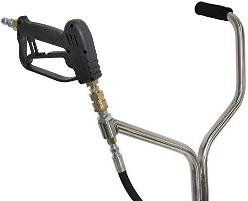 Erie Tools 24" Stainless Steel Pressure Washer Flat Surface Cleaner with Wheels