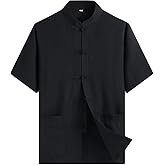 ZooBoo Chinese Clothing Tang Suit - Kung Fu Short Sleeve Shirt for Men