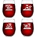 Cow Yoga Stemless Wine Glasses (Set of 4)- Funny Novelty Wine Glassware for Women- Party, Event, Hosting Fun- Hilarious Images, Real Poses- Cute Gift