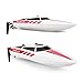FunTech 18 MPH 2.4GHz High Speed Electric Fast RC Boat Remote Control Boat [White] - Freshwater - Pools Bathtubs Lakes-Best Gifts for Kids and Adults