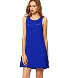 ROMWE Women's Summer Casual Sleeveless Crew Neck Cocktail Party Dress