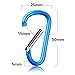GLOUE Aluminum D-ring Locking Carabiner Keychain Spring Clip Lock Carabiner Hook Outdoor Camping Equipmengt - Professional Outdoor Camping Equipment - caribeaner,Lock Buckle(20PCS)