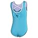 BAOHULU Girls Gymnastics Leotard Sparkle Shiny One Piece Dance Outfit B147_LightBlue_4A
