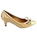 Beston GB80 Women's Pointed Toe Low Heels Bowknot Deco Pump