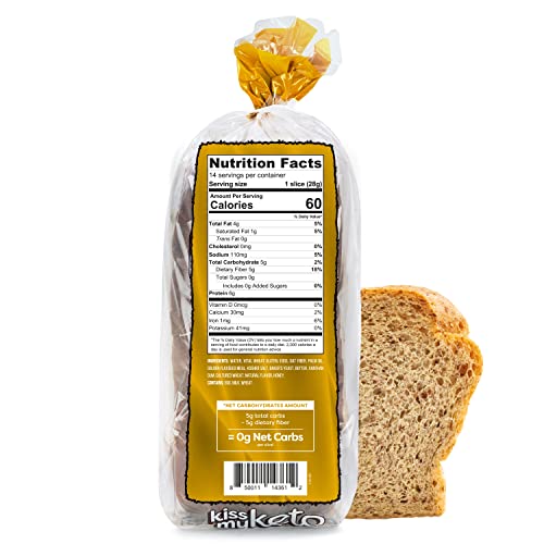 Kiss My Keto Bread Zero Carb — Golden Honey Wheat 6g Protein