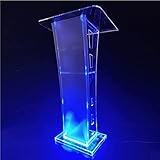 WESD Transparent Acrylic Podium, Led Acrylic Podium