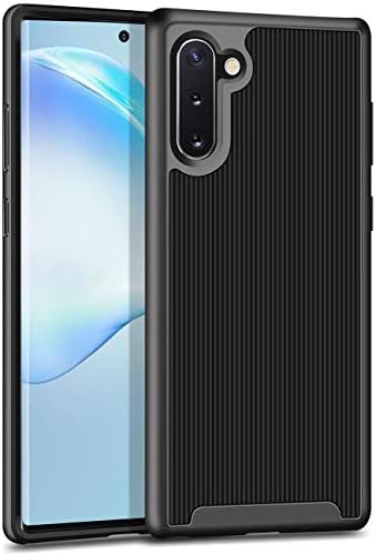 HoneyAKE Case for Galaxy Note 10 Case Protective Slim Cover Drop Resistant Rugged Soft TPU Hard PC Bumper Raised Lips Protection Anti Slip Shockproof Back Cover for Galaxy Note 10 Black