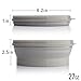 IYYI Silicone Collapsible Bowl with Lid 800ML Folding Travel Bowl for Camping, Hiking, Heat Resistant ME.FAM Expandable Bowl (Gray)