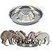 King International Stainless Steel Dog Bowl 1 Puppy Litter Food Feeding Weaning Silver Stainless Dog Bowl Dish Large Dogs, Pets Feeder Bowl and Water Bowl Perfect Choice primary