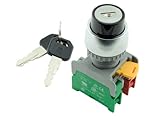 Alpinetech KS-22 22mm Key Selector Switch Maintained 1NC 1NO 2 Positions