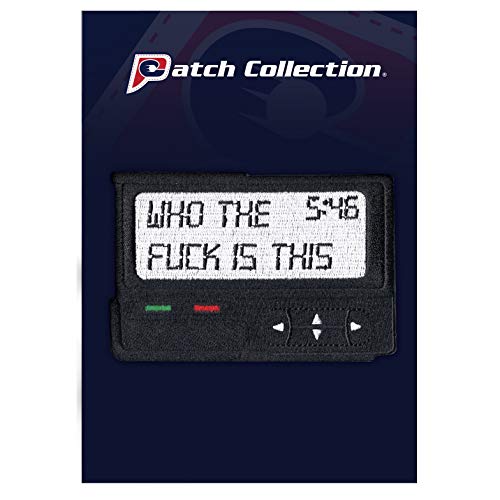 "Who The FK is This" Beeper Pager Embroidered Iron on Patch