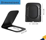 MASS DYNAMIC Square Soft Close Toilet Seat, Quick Release, Top Fixing, Easy view 3