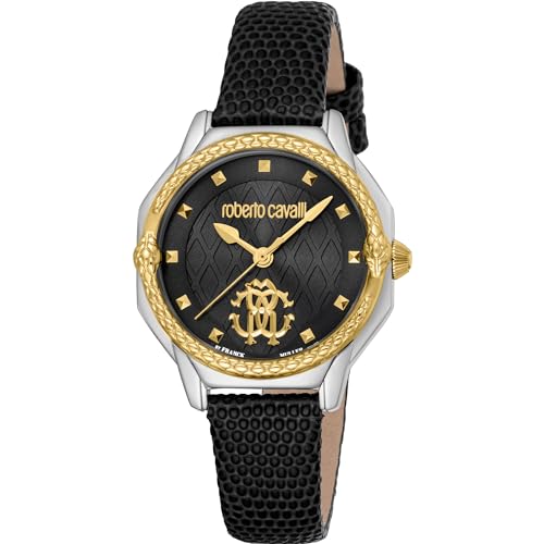 Reloj analógico de Cuarzo para Mujer con Correa de Piel RV1L225L0031, Negro, Moda