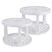 eBoot 2 Pieces Paint Brush Holder Brush Organizer White Plastic Round Brush Stand for Artist Painting, 49 Holes
