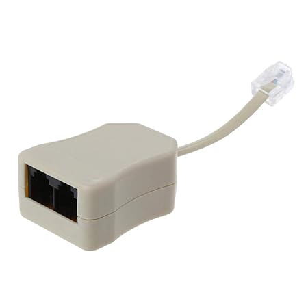 FLAMEER 1 bis 2 Port RJ45 LAN Ethernet Network Anschlüsse Splitter Adapter Stecker (Weiß)