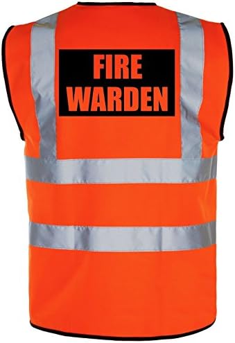FIRE Warden Hi-Vis High-Viz Visibility Safety Vest/Waistcoat | Yellow/Orange