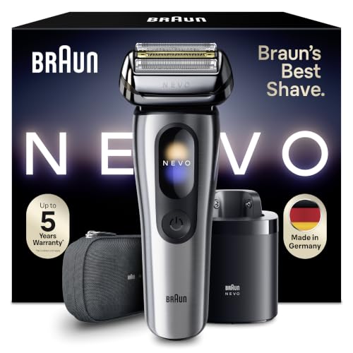 Braun NEVO Men’s Electric Shaver for A No Compromise Shave, Silver