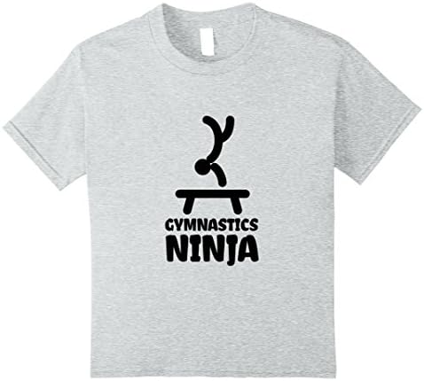 Kids Funny Gymnastics T-shirt 8 Heather Grey