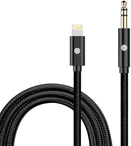 Car Audio Cable,TOMOCO Lightning to 3.5 mm headphone jack adapter,Lightning Port Car Audio Cable For iphone X iphone 8 iphone 7 plus