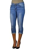 Alfa Global Junior's Low Rise Skinny Denim Capri Pants