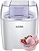 Aicok Ice Cream Maker, Frozen Yogurt and Sorbet Machine BPA Free with Timer Function, Easy Homemade Ice Cream with Instruction Book, 1.6 Quart, White