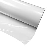Heat Transfer Vinyl Roll 12 Inches x 5 Feet Gloss HTV Vinyl for T-Shirts (White)