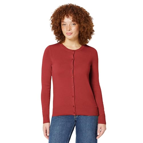 Amazon Essentials Women's Lightweight Crewneck Button-Down Cardigan Sweater (Av…