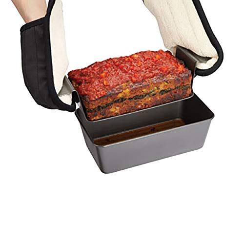 Chicago Metallic Professional Healthy Meatloaf Pan, 2Piece Set, Gray