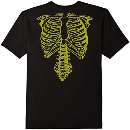 Men's DeBran Shirts: Tap Spinal Skeleton T-Shirt Small Black