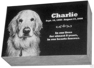 laser engraved granite pet memorials