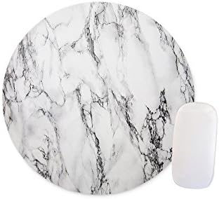 Black and white marble background Round Mouse pad Customized Non Slip Rubber Round Mouse pad Non Slip Rubber Mouse pad Gaming Mouse Pad