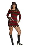 Nightmare On Elm Street Miss Krueger Costume, Brown/ Red, Plus, Online Clothing Store