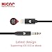 MiCar M1 Lightning to 3.5 mm Male Aux Stereo Audio Cable, Premium Nylon Car Aux Cable for iPhone X/8/7/7 Plus, Supporting Latest iOS 11 Or Above (3')