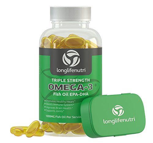 Omega 3 Fish Oil Pills | 120 Omega-3 Capsules | Essential Fatty Acids 1000mg Supplement | High DHA EPA | Heart Health | Immune Support | Natural Supplements | Nordic Algae Ultra Omega3 Women Men