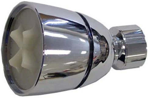 Everflow Industrial Supply 138309 Fixed Mount Adjustable Spray Wall Shower Head with 1-5/8-Inch Diameter