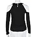 SunWard(TM) Women Printing Long Sleeve T-shirt (Small, White) (Large, Black)