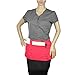 DALIX Waist Aprons Commercial Restaurant Home Bib Spun Poly Cotton Kitchen (3 Pockets) in Red 10 Pack