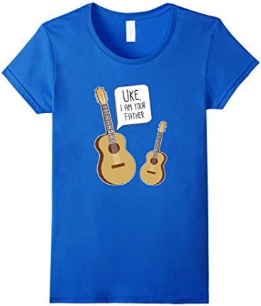 Womens Uke I Am Your Father - Funny Guitar and Ukulele Shirt Small Royal Blue