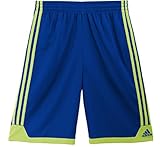 Adidas Boys Performance Athletic Gym Shorts with Pockets (S (8), Collegiate Royal/Solar Slime Yellow)