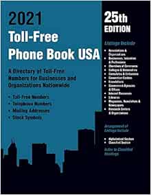Amazon Com Toll Free Phone Book Usa 2021 9780780818293 Omnigraphics Omnigraphics Books