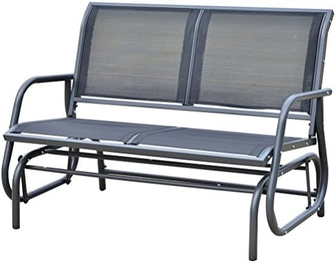 Lunarland Outsunny Patio Double 2 Person Glider Bench Rocker Porch Love Seat Swing Chair