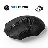 Emopeak Silent Wireless Mouse, E2Pro Noiseless Click with 2.4G Optical Mice 3 Adjustable DPI Levels with USB Receiver