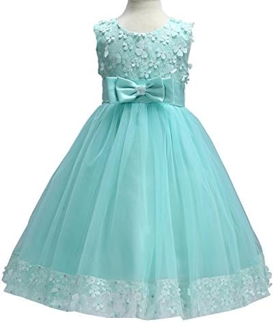 Pageant Dresses Princess Dress Ball Gowns Lace Vintage Big Bow Ruffle Floral Bowtie Applique Pageant Layered Tull For Party Birthday Wedding Size 7 8 9(Green 314 140)