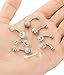 YOVORO 8PCS 14G 316L Stainless Steel Womens Belly Button Rings for Women Navel Rings Barbell Body Piercing Jewelry white