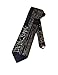 Mens 100% Silk Black We the People US Constitution Tie Necktie