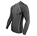 Rash Guard for Men Compression and Base Layer Shirt,  Charcoal Gray, Large