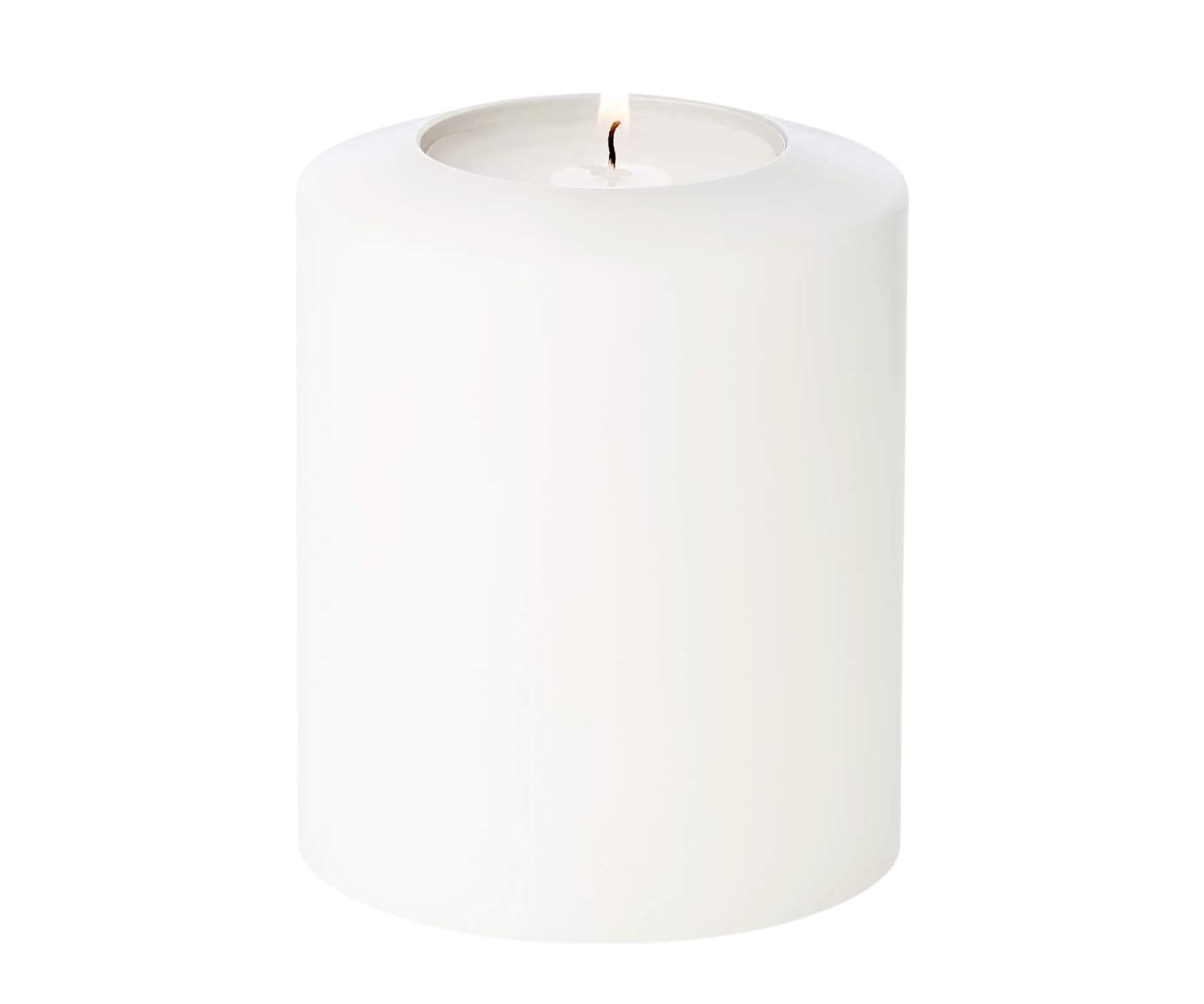 EDZARD Tealight Holder Tealight candle permanent candle Cornelius Pine, height 4.7 in, diameter 4 in, suitable for maxi tea lights, heat resistant up to 90°C