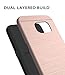 Galaxy S7 Edge Case, Teelevo [Card Slot Holder] Dual Layer Shock Absorption Protective with Credit Card Slot and Kickstand Wallet Case Heavy Duty Bumper for Samsung Galaxy S7 Edge (2016) - Rose Gold