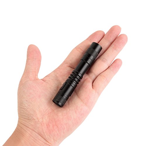 Hatori Super Small Mini Flashlight AAA XPE-R3 LED Lamp Belt Clip Pen Light Tactical Torch (9cm)